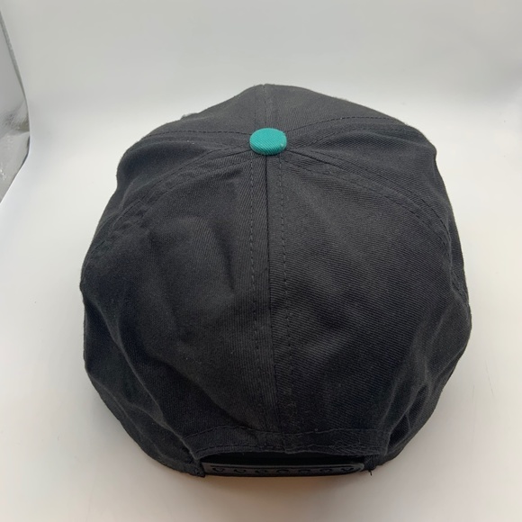 Vintage 90s Eastport Miami Dolphins Retro Logo Team NFL Snapback Hat Teal/Black - Picture 5 of 13
